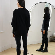 WW | Asymmetrischer Damenpullover mit eleganter Drapierung