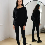 WW | Asymmetrischer Damenpullover mit eleganter Drapierung