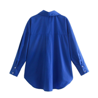 WW | Lockere Navyblaue Bluse