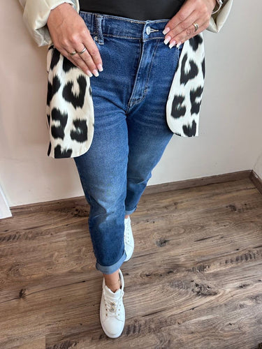 WW Jeans mit elastischem Bund dunkelblau