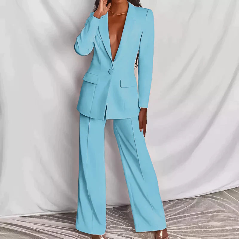 WW | Farbiger Blazer Mit Passender Hose Für Stilvolle Auftritte