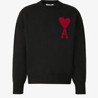 WW | Luxuriöser Rundhalsausschnitt Herzmuster Pullover mit Langen Ärmeln