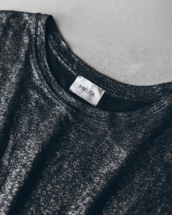 W&W Mode | Das dunkel glitzernde Leinenkleid