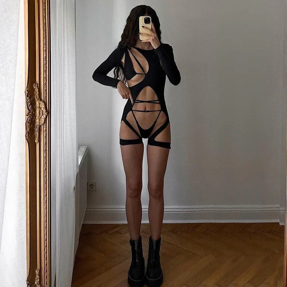 W&W Mode | Sexy Ausgeschnitten Mit Langen Ärmeln (sexy Long Sleeve Cut Out Bodysuit)