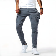 WW | Denim Cargo-Hose mit elastischem Bund für Männer
