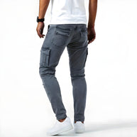 WW | Denim Cargo-Hose mit elastischem Bund für Männer