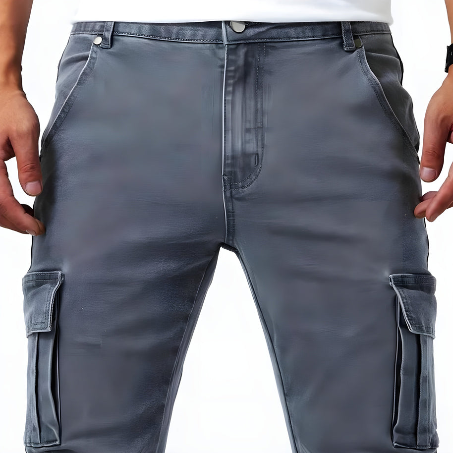 WW | Denim Cargo-Hose mit elastischem Bund für Männer