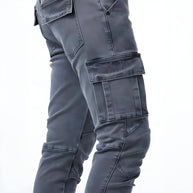 WW | Denim Cargo-Hose mit elastischem Bund für Männer