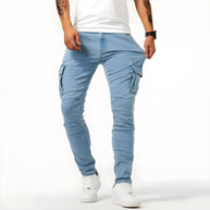 WW | Denim Cargo-Hose mit elastischem Bund für Männer