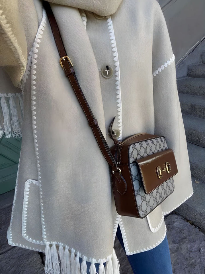 W&W Mode | Schal-Jacke mit entspannter Passform und weichem, strukturiertem Stoff für Frauen