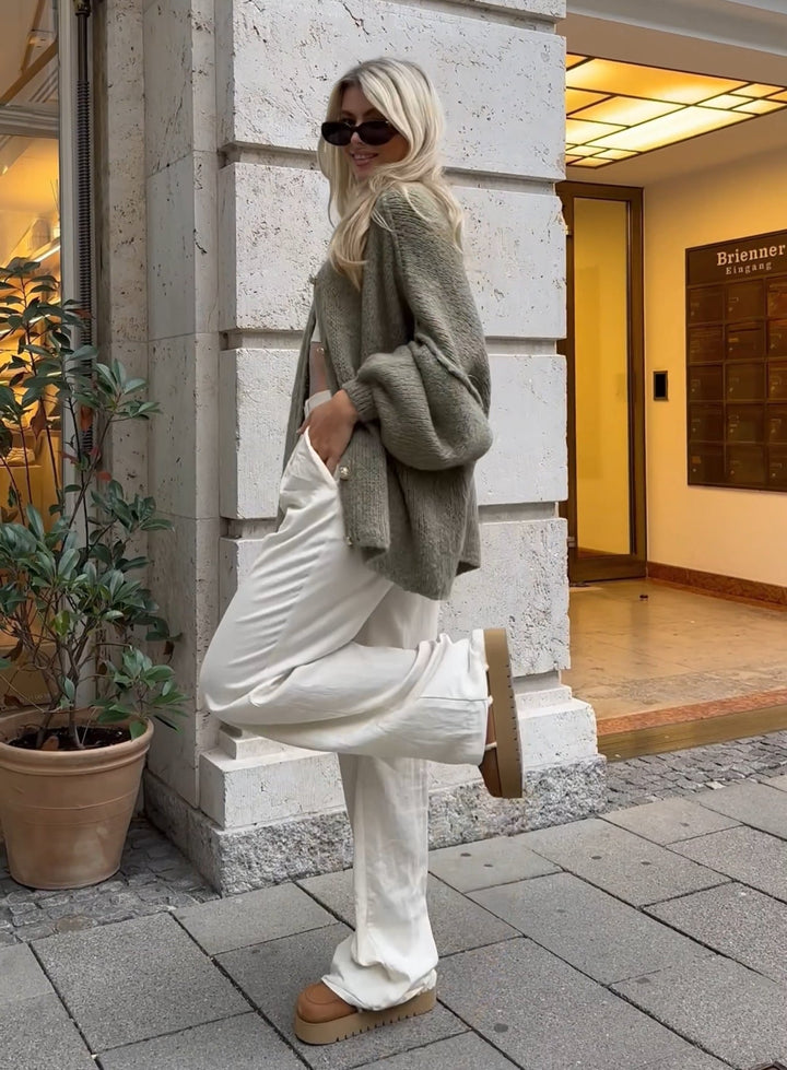 W&W Mode | Übergroßer Strickjacke Für Damen