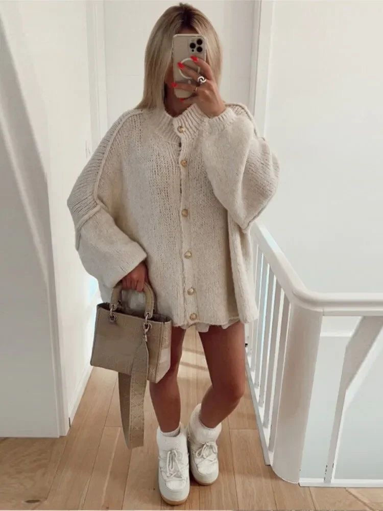 WW | Übergroßer Strickjacke Für Damen