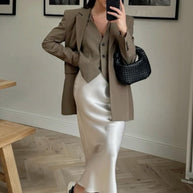 WW | Satin Maxirock Für Damen