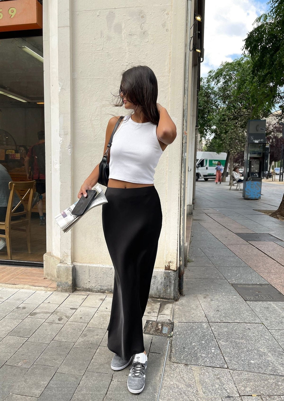 W&W Mode | Satin Maxirock Für Damen