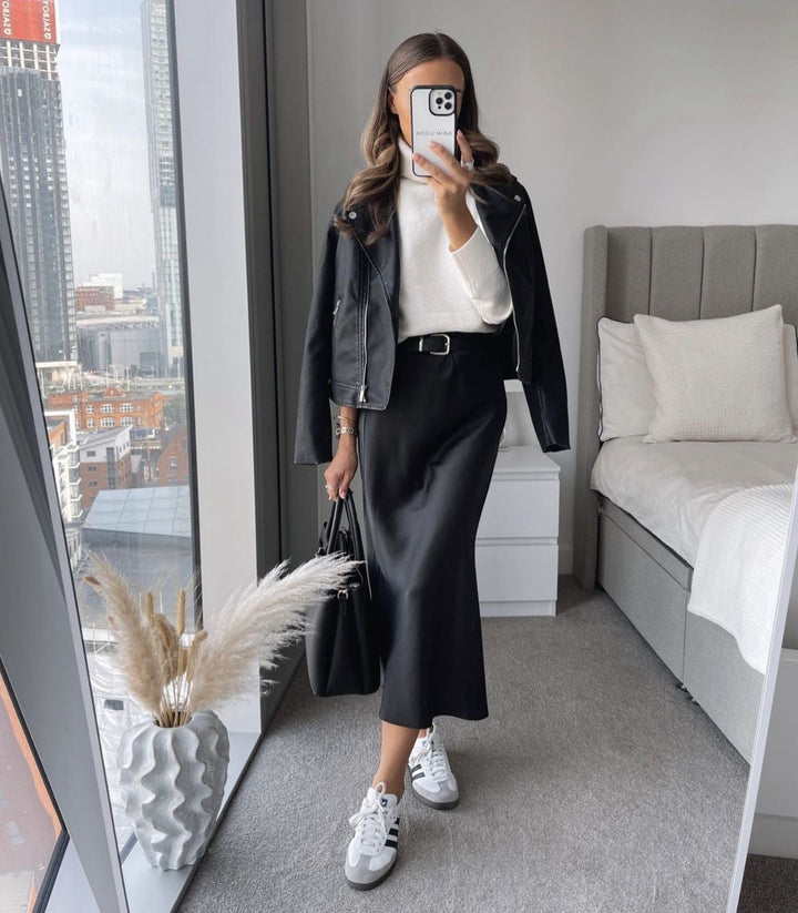 W&W Mode | Satin Maxirock Für Damen