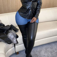 WW | Overknee Stiefel Blockabsatz Runde Spitze Reißverschluss Lug Sohle