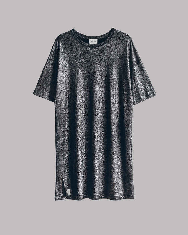 W&W Mode | Das dunkel glitzernde Leinenkleid
