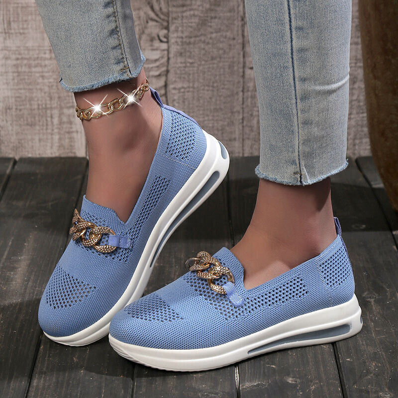 WW | Elegante Slip-On-Loafer mit Kettendetail für Frauen