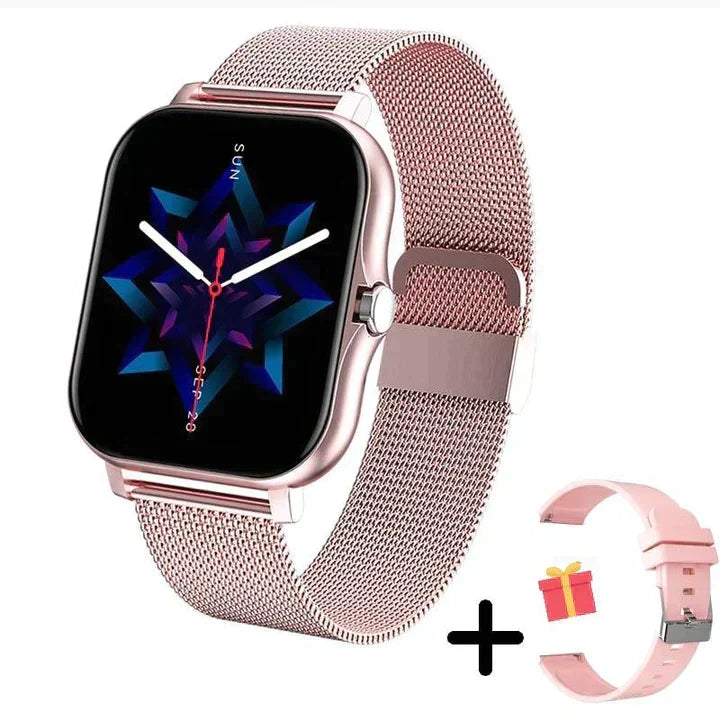 W&W Mode – Fortschrittliche Smartwatch, Metall-Mesh-Armband