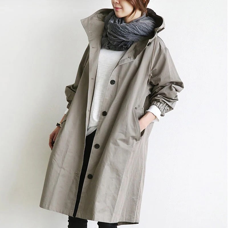 WW | Eleganter Trenchcoat Einfarbiger Mantel für jede Saison
