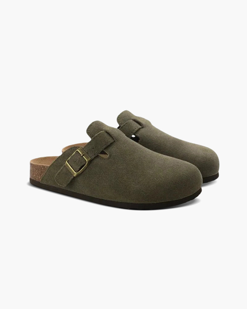 WW | Bequemer Herren Clog Aus Wildleder Mit Ergonomischem Fußbett