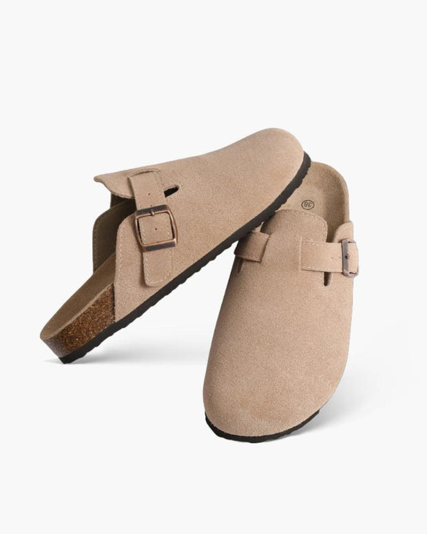 WW | Bequemer Herren Clog Aus Wildleder Mit Ergonomischem Fußbett