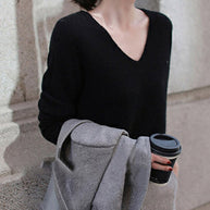 Noemi™ - Italienische Rose V-Ausschnitt Warme Wolle stricken Top Herbst