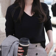 Noemi™ - Italienische Rose V-Ausschnitt Warme Wolle stricken Top Herbst