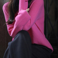 Noemi™ - Italienische Rose V-Ausschnitt Warme Wolle stricken Top Herbst