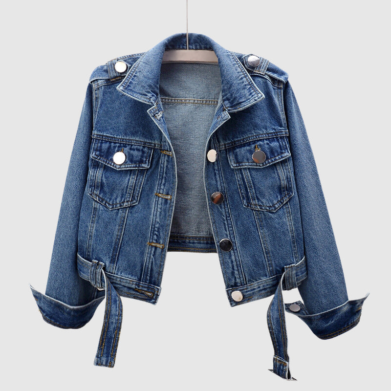 Stylische cropped Jeansjacke