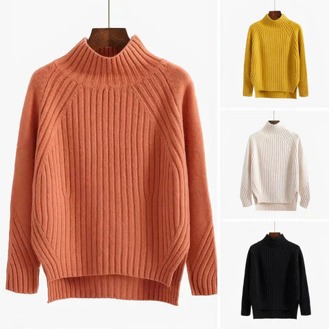 WW | R halsausschnitt Gemütlicher Strickpullover für Frauen