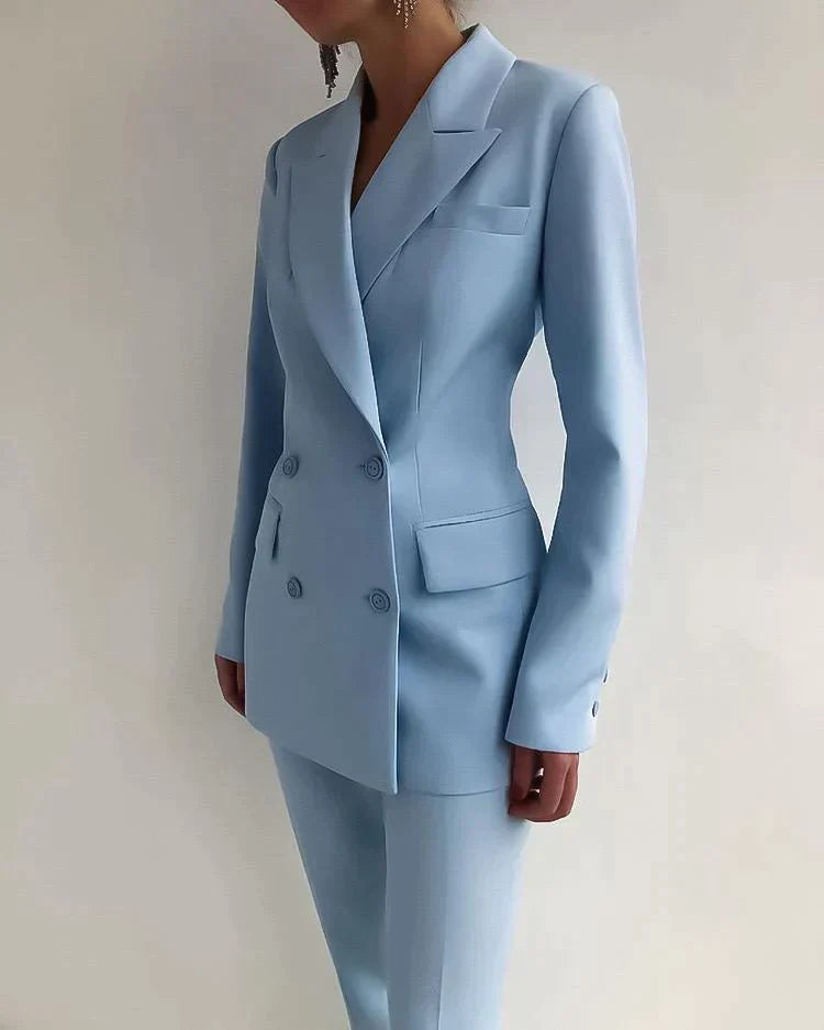 WW | Elegantes Blazer Und Hosen Satz Für Damen