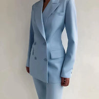 WW | Elegantes Blazer Und Hosen Satz Für Damen