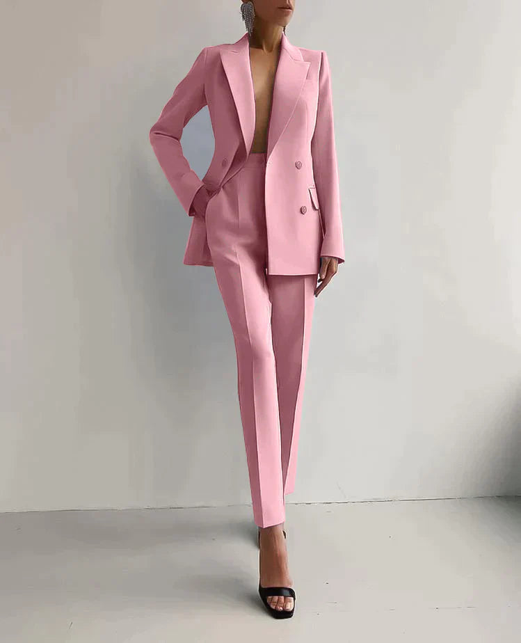 WW | Elegantes Blazer Und Hosen Satz Für Damen