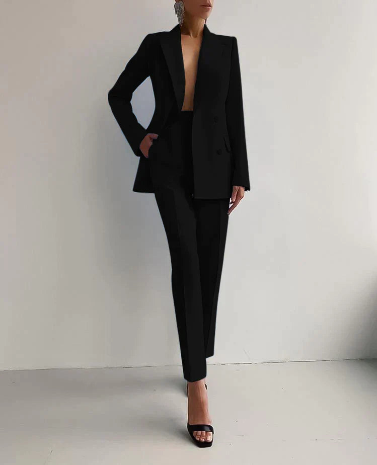 WW | Elegantes Blazer Und Hosen Satz Für Damen