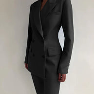 WW | Elegantes Blazer Und Hosen Satz Für Damen