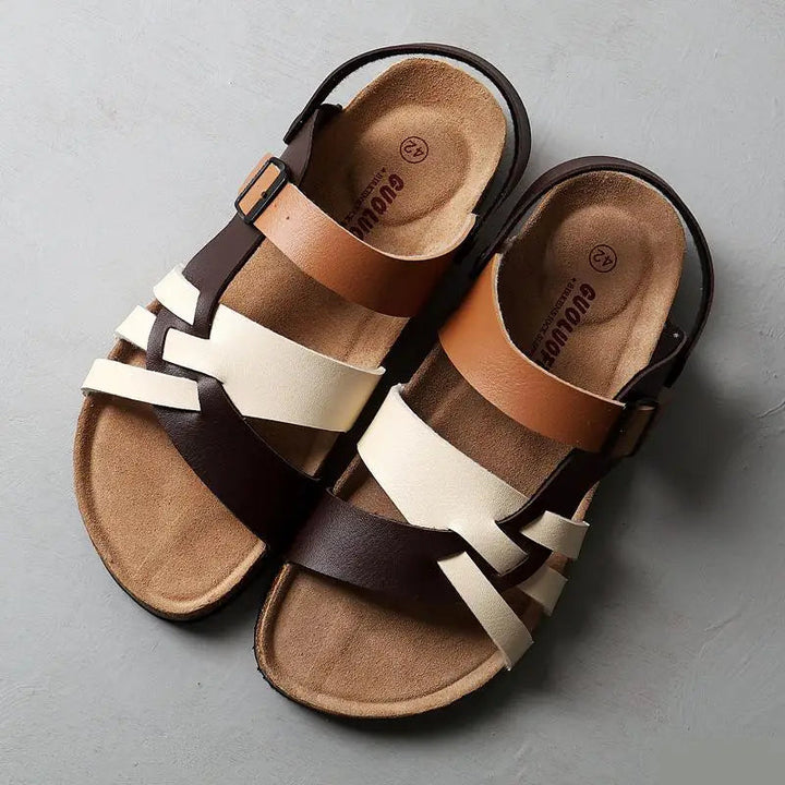 W&W Mode | Orthopädische Leder Sandalen Mit Optimaler Unterstützung