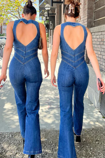 WW | Hollywood Herz Ausschnitt Bodycon Jumpsuit – Stilvoll und Figurschmeichelnd