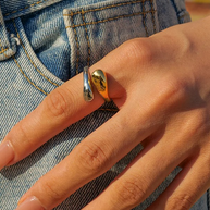 WW | Ring Gold Silber Aus Hochwertigem Edelstahl