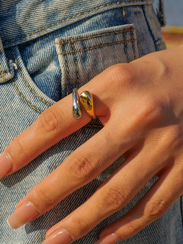 WW | Ring Gold Silber Aus Hochwertigem Edelstahl