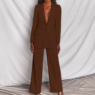 WW Damenanzug | Stilvoller trendiger Damenanzug mit Blazer und langer Hose