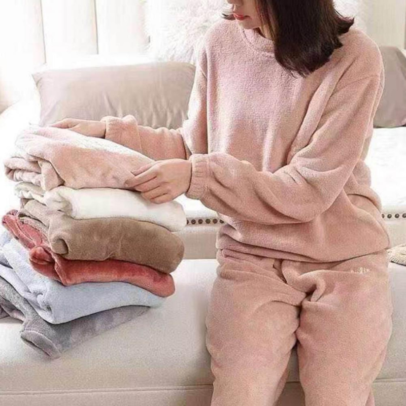 Wolff | Pyjama Set Warme Plüsch-Schlafkleidung für Damen