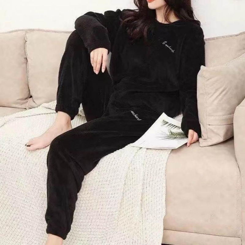 WW | Pyjama Set Warme Plüsch-Schlafkleidung für Damen