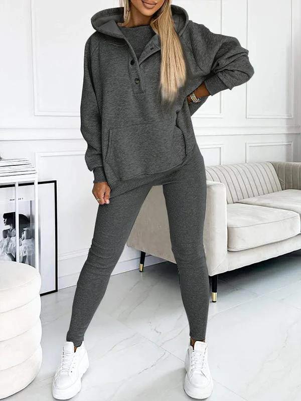 Wolff | Set Oversize Hoodie Leggings Loungewear Set Damenbekleidung