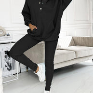 WW | Set Oversize Hoodie Leggings Loungewear Set Damenbekleidung