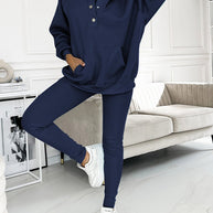 WW | Set Oversize Hoodie Leggings Loungewear Set Damenbekleidung