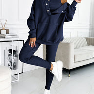 WW | Set Oversize Hoodie Leggings Loungewear Set Damenbekleidung