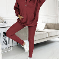 WW | Set Oversize Hoodie Leggings Loungewear Set Damenbekleidung
