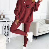 WW | Set Oversize Hoodie Leggings Loungewear Set Damenbekleidung