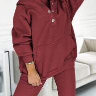 WW | Set Oversize Hoodie Leggings Loungewear Set Damenbekleidung